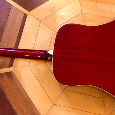 NAUGHTY BOY HUMMINGBIRD ACOUSTIC ELECTRIC DREADNOUGHT GUITAR in CHERRY BURST w/ GATOR CASES GIG BAG & STRAP image 14