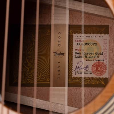 Taylor Signed Ben Harper Gold Label 512e Special Edition Shaded Edgeburst 070 image 8