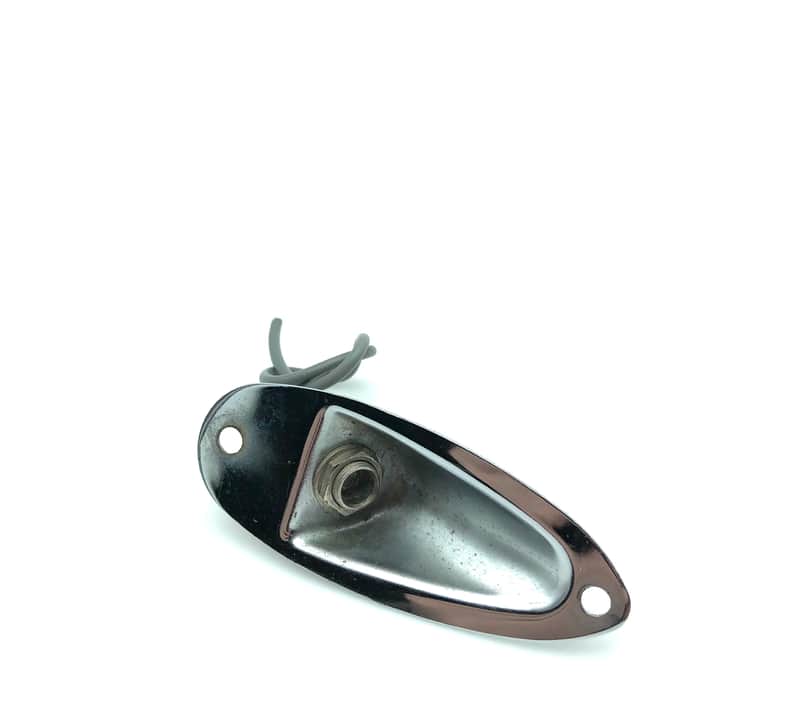 Stratocaster Style Jack Ferrule Cup w/Jack Chrome image 1