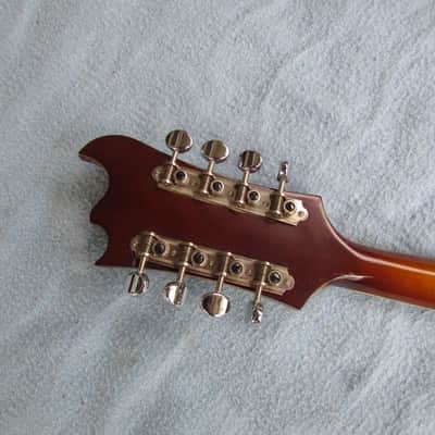 Harmony H425 Batwing Mandolin W/Original Chipboard Case 1972? Vintage Harmony H 425 Mandolin Made In The USA image 5