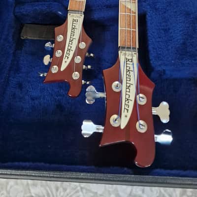 1981 Rickenbacker 4080 6/4 Double Neck 4001 Bass 480 Guitar Burgundy Red image 6