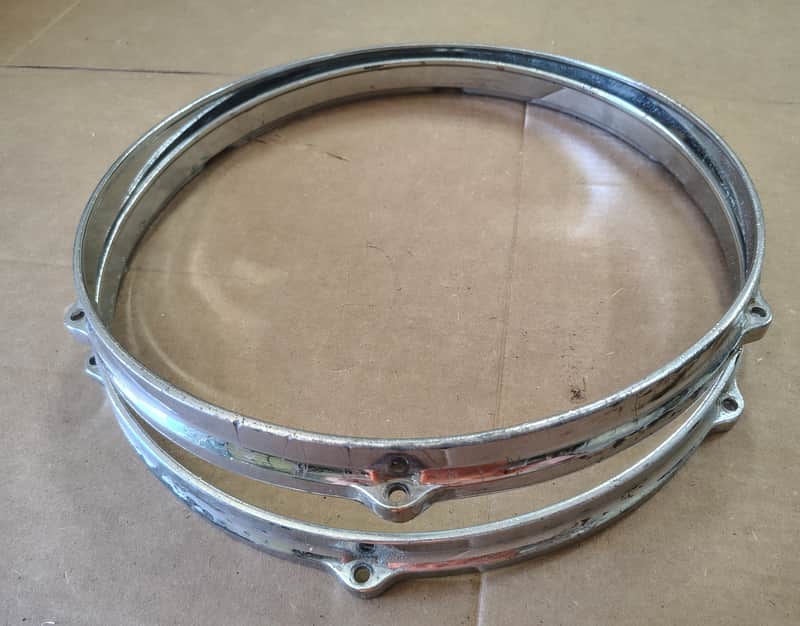 two Gretsch 13" 6 hole die cast hoops 60s image 1