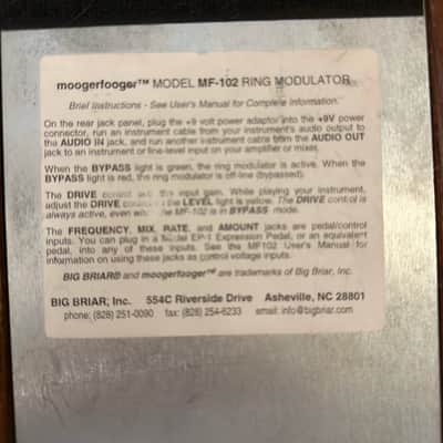 Moog Big Briar MF-102 Moogerfooger Ring Modulator 1998 Bild 2