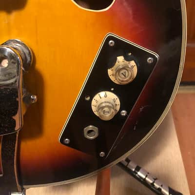 Trump Teisco violin guitar 1960s Sunburst by Tiesco image 6
