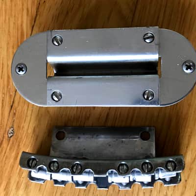 Magnatone Typhoon Tornado Zephyr Rocking/Floating Bridge 1960's electric guitar part Stainless Steel image 4