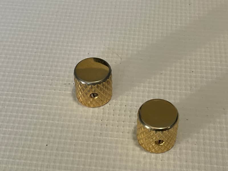 2022 Era MIM Charvel San Dimas Pro Mod Guitar Gold Heavy Knurl Volume Knob Set x2 image 1