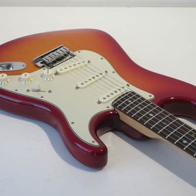 2003 Fender American Deluxe Stratocaster in Aged Cherry Sunburst with Original Hard Case image 8