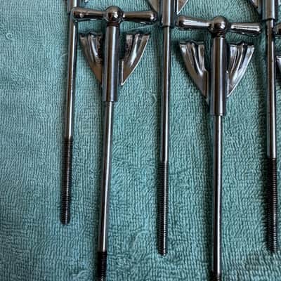 Ludwig Lot of 8 Pre Serial Bowtie Clubdate Bass Drum Tension Rods + Claws 7” Lot #2 60s - Chrome image 3