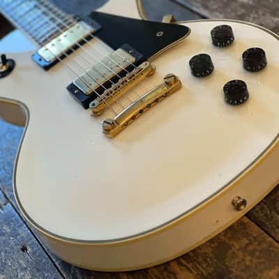 Greco Japanese EG-600 Alpine White Single Cut 1989 Custom MIJ w/ HSC image 4