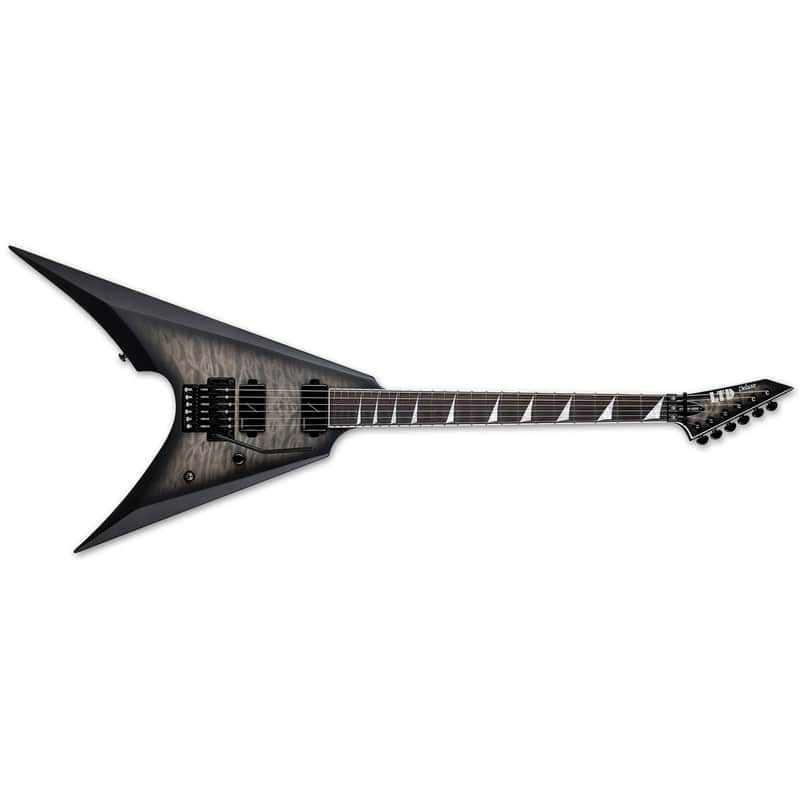 ESP LTD ARROW-1000 QM Charcoal Burst Satin FR Floyd Rose Electric Guitar - BRAND NEW image 1