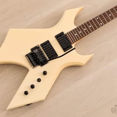 1992 BC Rich Warlock WGR-2X NJ Series White w/ Reverse Headstock & Floyd Rose, Japan image 1