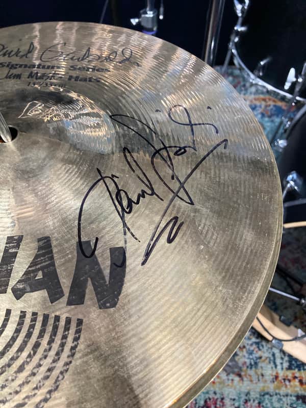 David Garibaldi's Tower of Power, Sabian 13" Signature Series, Jam Master Hi-Hat Cymbals, 2004 SIGNED! 848g 1292g image 1