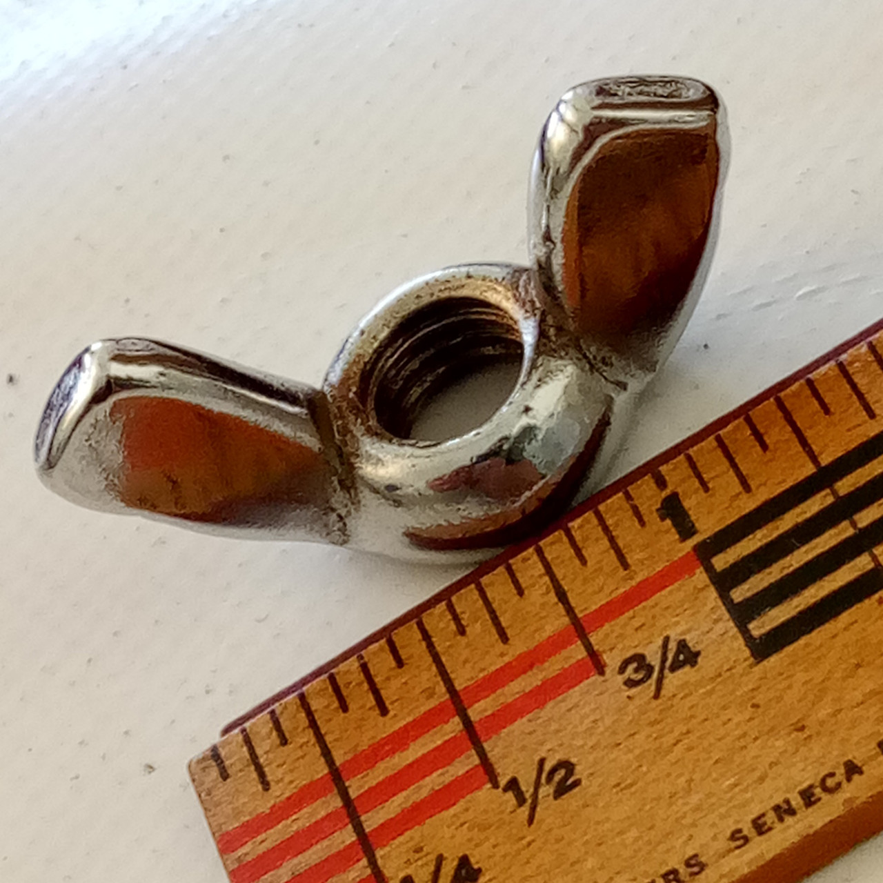 Ludwig 3/8"x 18tpi Chrome Cymbal Stand Wing-Nut Part Vintage Super Classic MINTY — main photograph