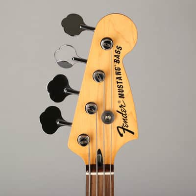 Fender Pawn Shop Mustang Bass - 2012 - White w/Competition Stripe image 3