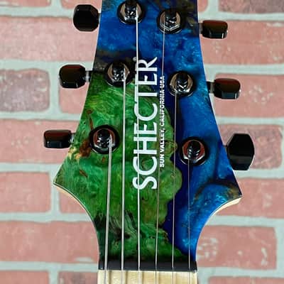 Schecter USA Custom Shop Sunset Extreme 6 Electric Guitar - Multi-Colored Stabilized Top Satin - Flame Maple Fretboard image 15