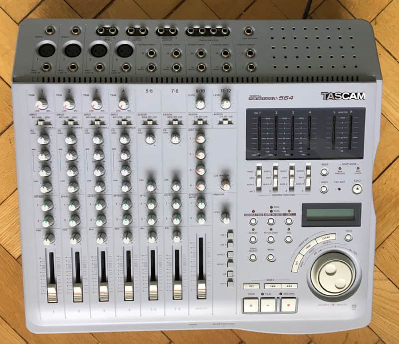 TASCAM 564 Portastudio 4-Track Mini Disk Recorder 1990s - Gray image 1