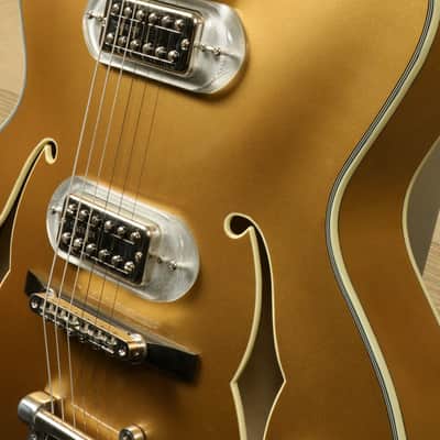 Eastman T58/v-GD Goldburst (or Goldtop) Thinline Hollowbody – Excellent Condition w/ Hard Case image 6