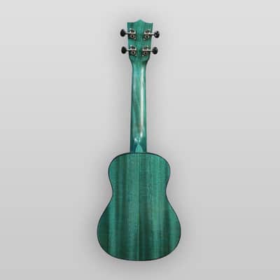 Immagine Puka Model PK-DPT Dolphin Rosette Deep Blue Satin Finish Tenor Size Ukulele - 8