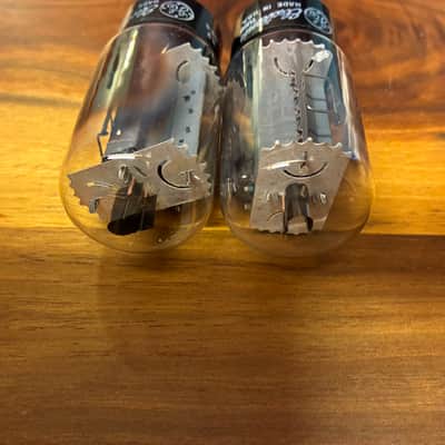 Matched Pair GE 6L6GC clear top tubes test NOS image 4