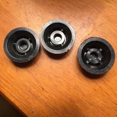 Fender Original 1970's Fender Stratocaster volume tone tone control knobs set Black image 2