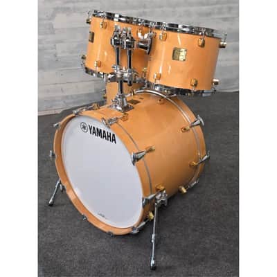 Used Yamaha Maple Custom Drum Set Natural Gloss w/Gold Hardware MIJ - Very Good image 6