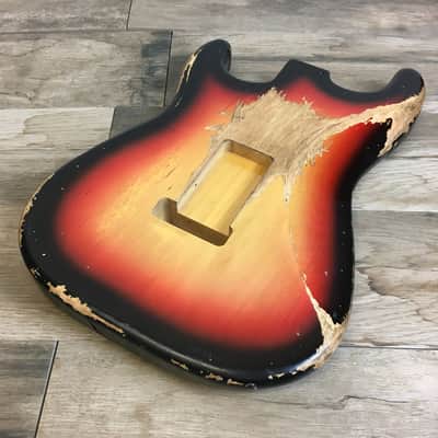 Made to Order - FRANCHIN Mercury F guitar body Relic Aged 100% Nitro Lacquer (Sunburst/ Black/ White/ Blue/ Green/ Yellow/ Red/ Pink/ Burgundy/ Purple/ Gold/ Silver, etc.) Basswood Poplar Stratocaster-Strat-S-Style F-hole Thinline Made in Italy image 19