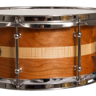 Modern Drummer 40th Anniversary 6x13 Solid-Cherry Snare Drum (Curly Maple Inlay) image 1