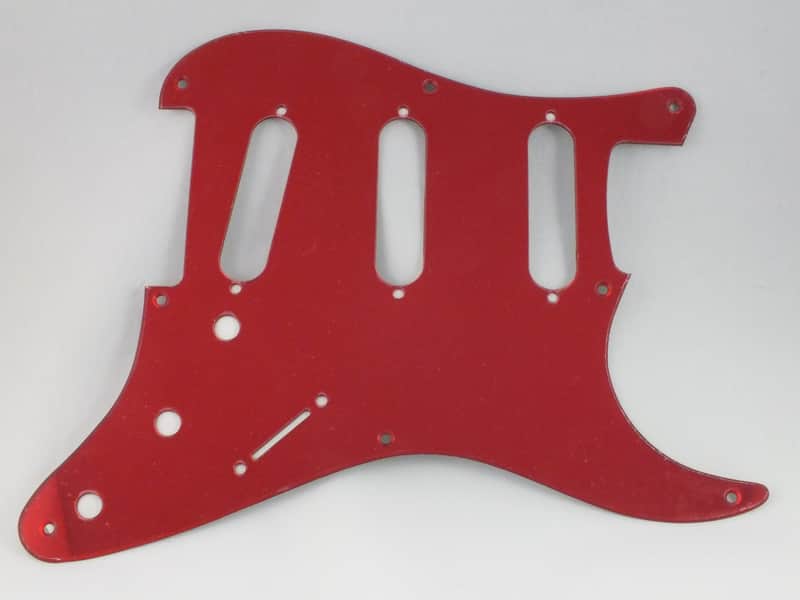 Red Mirror 8 hole SSS Scratch Plate Pickguard USA Stratocaster guitar image 1