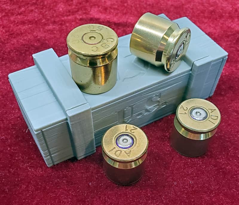 Bullet Knobs - 50 Caliber Case Head Brass Tone and Volume Guitar Knobs - Set of 4 image 1