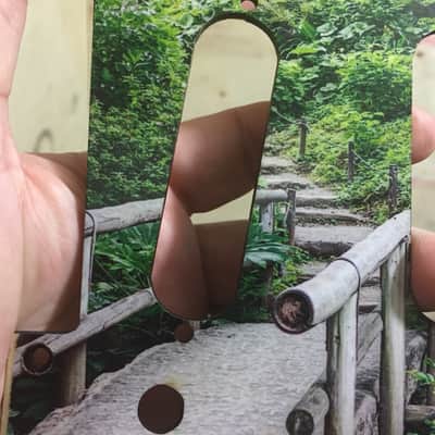 FTGP Relic Japanese Garden wood art pickguard for stratocaster plus sticker image 3
