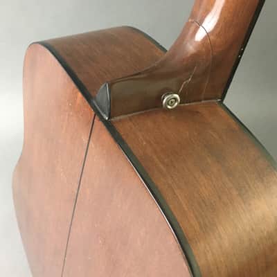 Vintage Fender Dreadnought Acoustic Guitar Spruce Top 1990s Natural Satin Players Campfire Guitar image 12