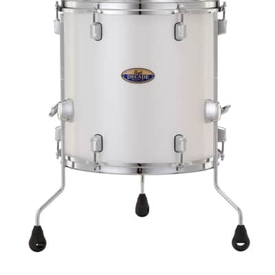 Pearl Decade Maple 14x14" White Satin Pearl Lacquer #229 Floor Tom Drum w/Legs | WorldShip | NEW | Authorized Dealer image 1