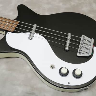 Danelectro 59DC Long Scale Bass Lefty (Black Pearl/w White pickguard) image 1