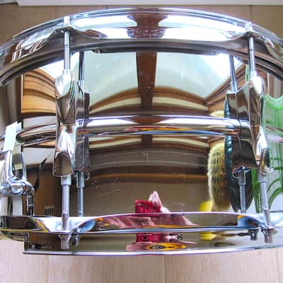 14" x 6.5" Premier 8-Lug Steel Beaded Shell Snare Drum - Vintage image 5