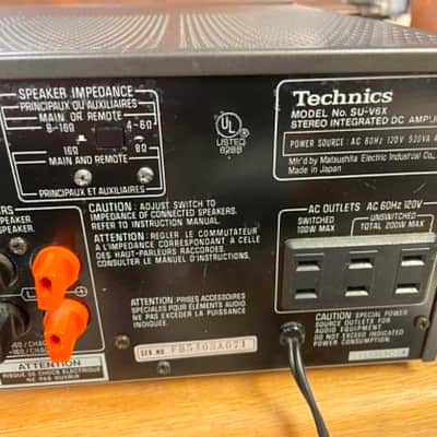TECHNICS SU-V6X Integrated Stereo DC Amplifier AC100V 50Hz/60Hz