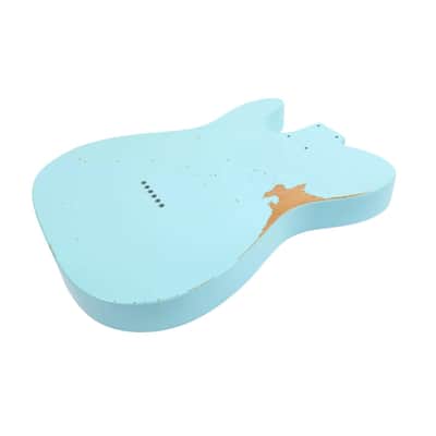 Finished Telecaster Body - Relic Sonic Blue image 10