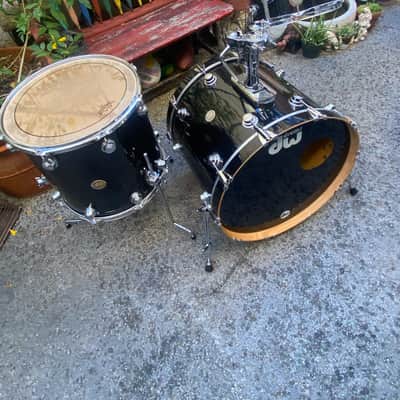 DW Collector's All Maple Shells Drum Kit 3 pc Piano Black 22/16/12 image 2