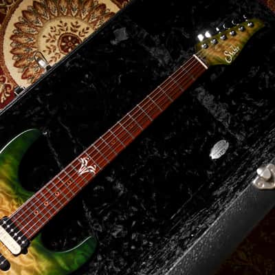 Suhr Custom modern 2016 - Faded Trans Green Burst image 3