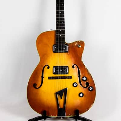 Martin F-55 1964 vintage hollow body electric guitar with DeArmonds image 1