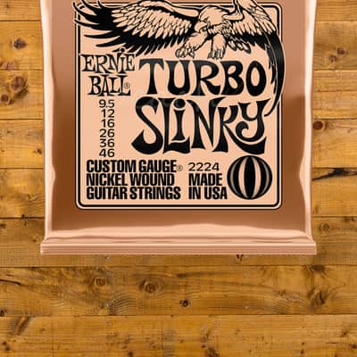 Ernie Ball Turbo Slinky Nickel Wound Electric Guitar Strings - 9.5-46 image 2
