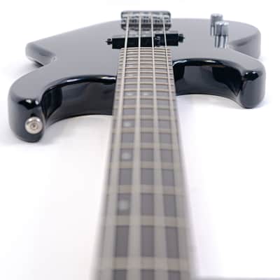 Mid 00’s Samick FM-2 Fairlane Left Handed Bass Guitar w/ Split-Coil Humbucker, Transparent Black Finish image 7