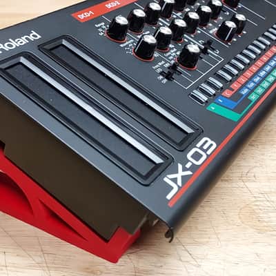 Red Color Angled Mounting Stands For Roland Boutique JX-03 JX-08 Synthesizers - Made in USA