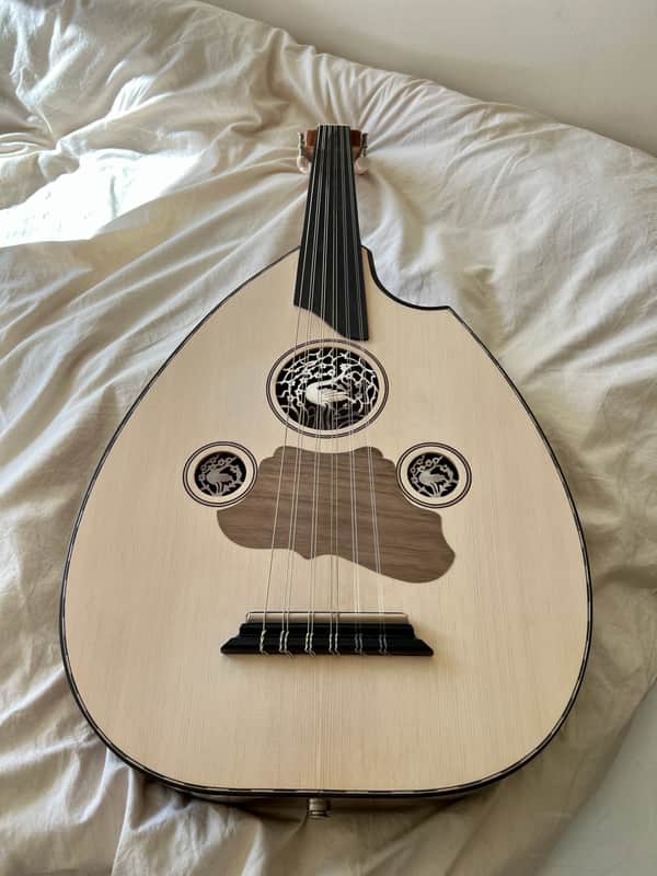 Semi-Acoustic Cutaway Oud w/ Geared Pegs – Fishman Presys Mic & Solid Walnut Body Bild 1