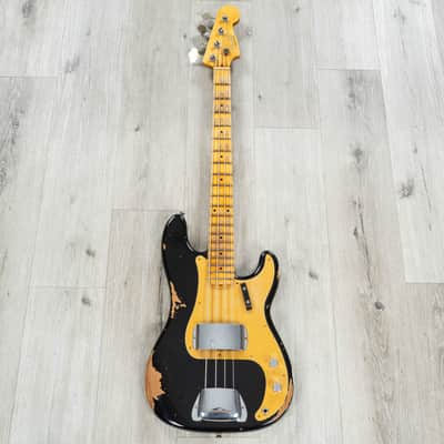 Fender Custom Shop '58 Precision Bass Heavy Relic, Maple Fretboard, Aged Black image 3
