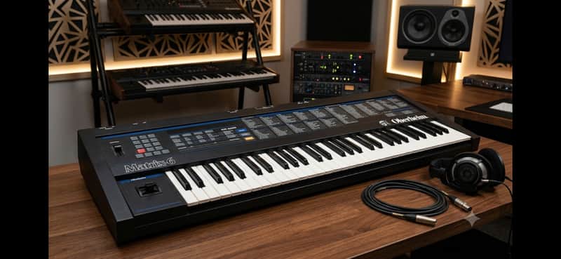 Oberheim Matrix 6 61-Key 6-Voice Synthesizer 1985 - Black image 1