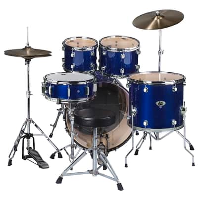 D2 Series- Complete Drum Set with Cymbals- Police Blue image 3