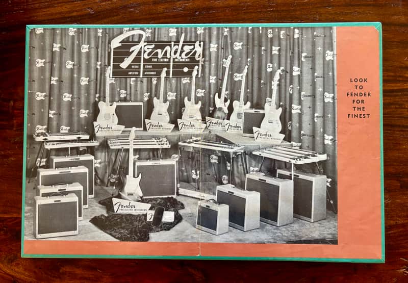 ORIGINAL 1957 FENDER GUITARS & AMPLIFIERS CATALOG CENTERFOLD! image 1
