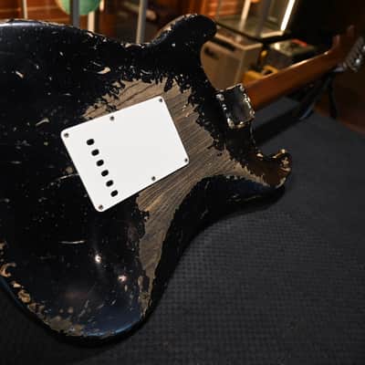 Fender Custom Shop 1965 Stratocaster Super Heavy Relic - Aged Black #7288 image 12