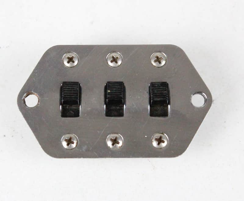 1960s Vintage Fender Jaguar Pickup Selector Switches Control Plate Chrome USA 1960's Pre-CBS image 1