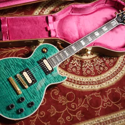 Gibson Custom Les Paul Custom Figured Hand Selected Top 2016 - Aqua Blue image 7
